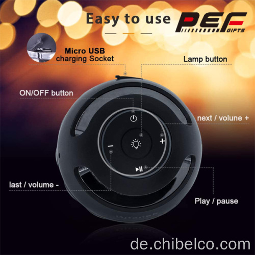 Outdoor-Bluetooth-Lautsprecher mit LED-Flammeneffekt-Licht